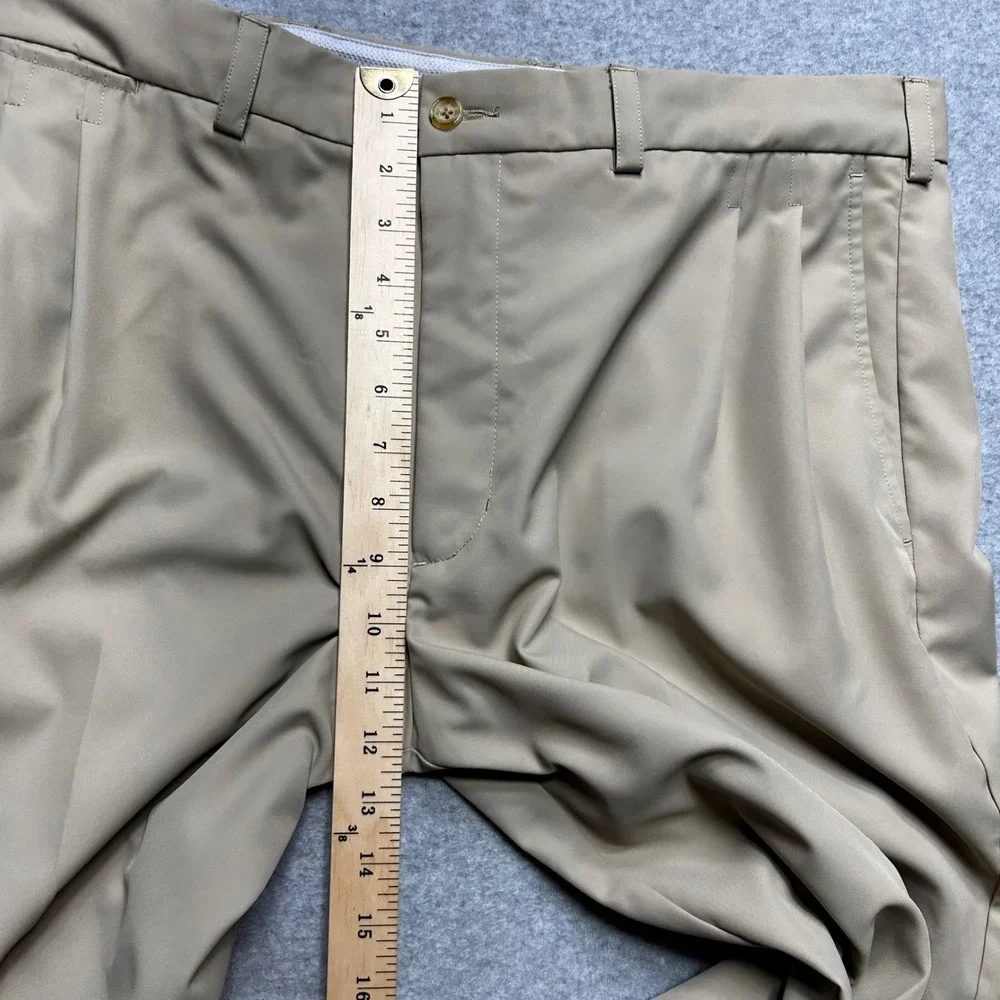 Callaway Golf Pants Pleated Mens 36x32 Khaki Tan‎ Performance Cuffed Classic